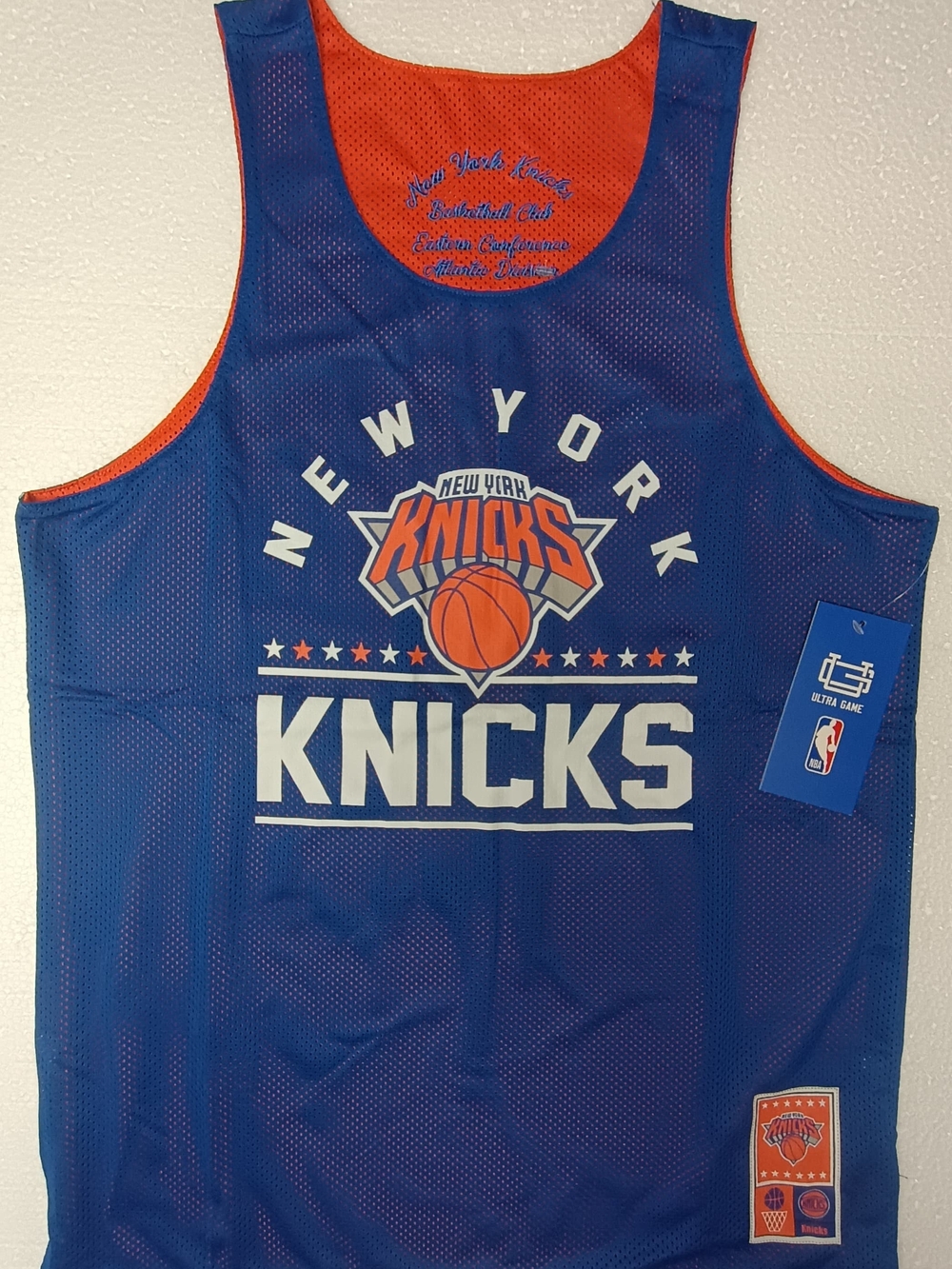 NWT NBA New York Knicks Men’s M Reversible Basketball Jersey Blue Orange